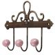 Pink White Dot Ceramic Iron Hooks
